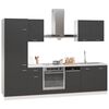 vidaXL 7 pcs conjunto arm&aacute;rios de cozinha contraplacado cinzento