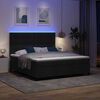 vidaXL Cama Box com colch&atilde;o com led Preto 180 x 200 cm tecido