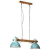 vidaXL Candeeiro suspenso 25 W 85x28x109 cm E27 azul desgastado