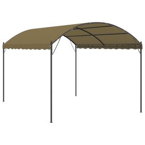vidaXL Gazebo 4x3x2,6 m 180 g/m&sup2; cinzento-acastanhado