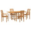 vidaXL Conjunto de Jantar para Jardim 5 unid. Castanho