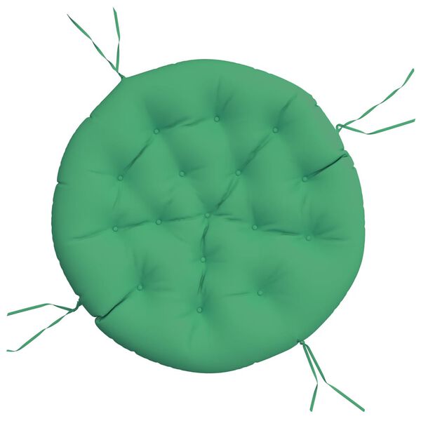 vidaXL Almofad&atilde;o redondo &Oslash; 100 x11 cm tecido oxford verde
