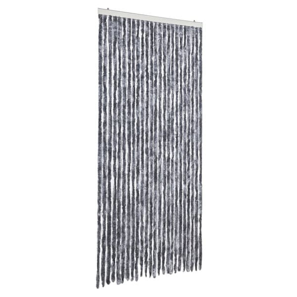 vidaXL Cortina anti-insetos 100x230 cm chenille prateado