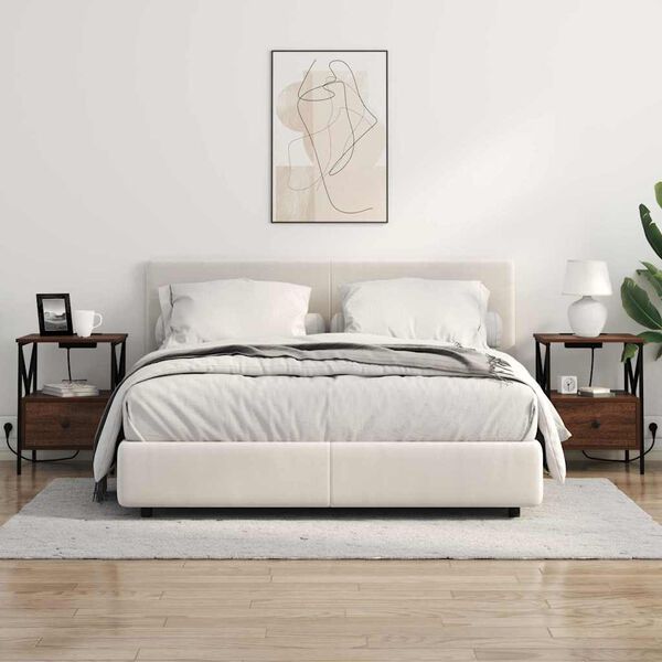 vidaXL Arm&aacute;rio de Cabeceira Carvalho Marrom 41,5 x 40,5 x 55 cm