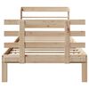 vidaXL Estrutura de cama com cabeceira 90x190 cm pinho maciço