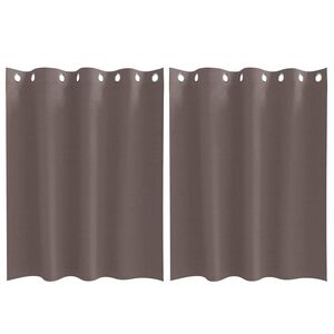 vidaXL Cortinas Blackout com Argolas 2 pcs Marrom Escuro 140 x 140 cm