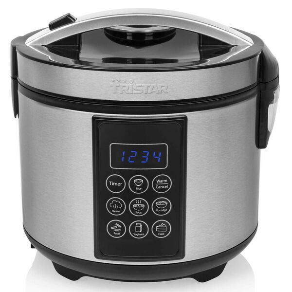 Tristar Panela de arroz multifun&ccedil;&otilde;es digital 500W 1,5L a&ccedil;o inoxid&aacute;vel