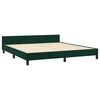 vidaXL Estrutura de cama sem colch&atilde;o 160x200 cm veludo verde-escuro