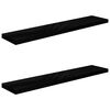 vidaXL Prateleiras de parede suspensas 2 pcs 120x23,5x3,8cm MDF preto