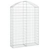 vidaXL Cesto gabi&atilde;o arqueado 100x30x140/160 cm ferro galvanizado