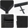 vidaXL Conjunto de Jantar para Jardim com almofada 7 pcs Preto vime PE