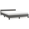 vidaXL Estrutura cama c/ cabeceira sem colch&atilde;o 140x200 cm cinzento