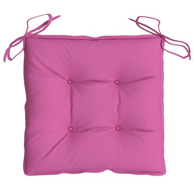 vidaXL Almofadões para cadeira 4 pcs 40x40x7 cm tecido rosa