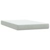 vidaXL Cama boxspring c/ colch&atilde;o 120x210 cm veludo cinzento-claro