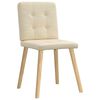 vidaXL Cadeiras de jantar 2 pcs tecido cor creme