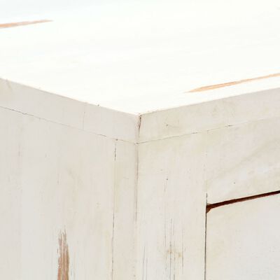 vidaXL Armário com gavetas 58x30x75 cm madeira de acácia maciça branco