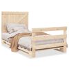 vidaXL Estrutura de cama com cabeceira 100x200cm pinho maci&ccedil;o