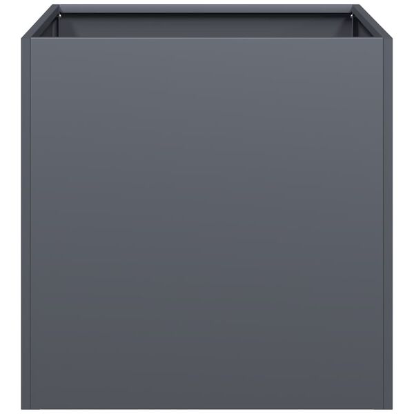 vidaXL Vaso/floreira 40x40x40 cm a&ccedil;o laminado a frio antracite
