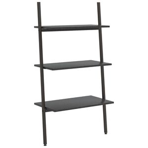vidaXL Unidade 3 prateleiras inclinada 64x34x116 cm preto