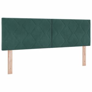 vidaXL Cabeceira com cabeceira Verde-escuro 160 cm Veludo