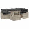vidaXL Conjunto de Sof&aacute; de Jardim 6 unid. Cinzento-claro vime PE