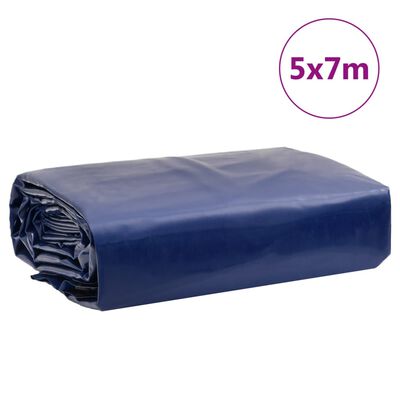vidaXL Lona 5x7 m 650 g/m² azul
