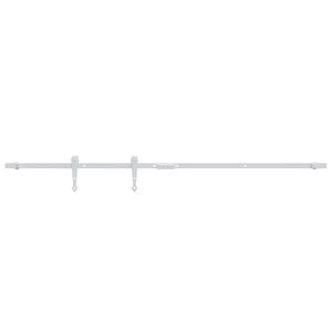 vidaXL Mini kit para arm&aacute;rio deslizante a&ccedil;o carbono 152 cm branco