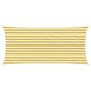 vidaXL Vela de Sombra 2 x 4 m HDPE Retangular Amarelo e Branco