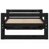 vidaXL Cama para c&atilde;es 65,5x50,5x28 cm madeira de pinho maci&ccedil;a preto