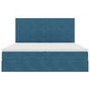 vidaXL Cama com Armazenamento Azul Escuro 180 x 200 cm Veludo