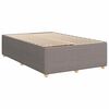 vidaXL Cama boxspring c/ colch&atilde;o 120x190cm tecido castanho-acinzentado