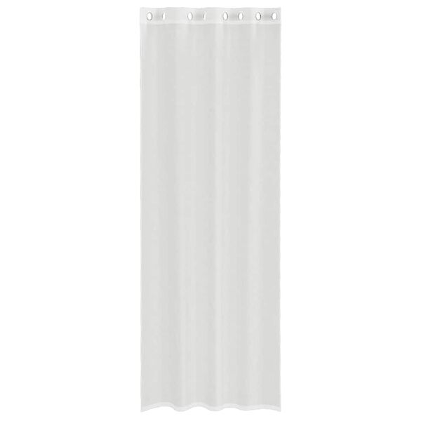 vidaXL Cortinas de voile com ilhós 2 pcs branco