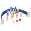 vidaXL Jogo de bowling pinho maci&ccedil;o multicolorido