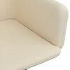 vidaXL Cadeira de jantar girat&oacute;ria veludo cor creme