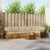 vidaXL Conjunto de Sof&aacute; Sectional com almofada 7 pcs Natural e Bege