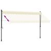 vidaXL Toldo retr&aacute;til 350x150 cm tecido e a&ccedil;o cor creme