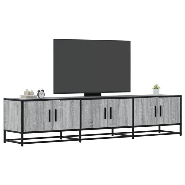 vidaXL Móvel de TV 180x35x41 cm derivados de madeira cinzento sonoma