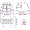 vidaXL Tenda familiar estilo Igloo 6 pessoas imperm. cinza/laranja