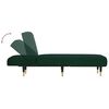 vidaXL Chaise longue veludo verde-escuro