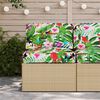 vidaXL Conjunto de Almofadas para Palete Floral 2 pcs Selva Tropical