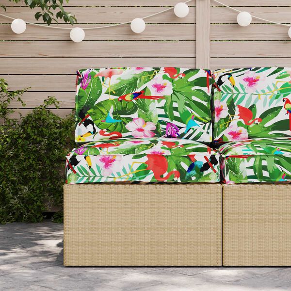 vidaXL Conjunto de Almofadas para Palete Floral 2 pcs Selva Tropical