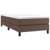 vidaXL Estrutura de cama com molas 80x200 cm couro artificial castanho