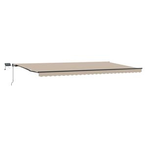 vidaXL Toldo retr&aacute;til Bege 600 &times; 300 cm Tecido e Alum&iacute;nio