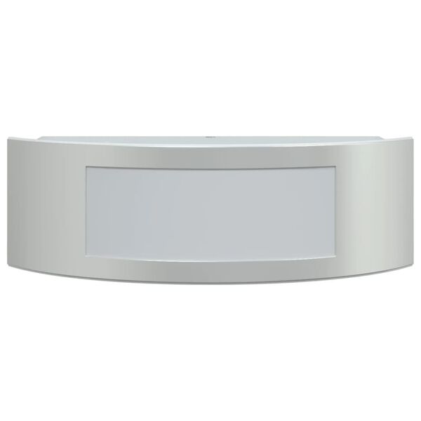 vidaXL Candeeiros de parede p/ exterior 2 pcs aço inoxidável prateado