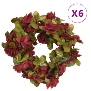 vidaXL Grinaldas de flores 6 pcs 250 cm vermelho-tinto