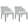 vidaXL Cadeiras de jantar com almofadões 2 pcs vime natural cinzento