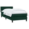 vidaXL Cama com molas/colch&atilde;o 100x220 cm veludo verde-escuro