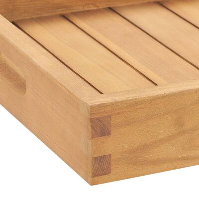 vidaXL Bandeja de servir 60 x 35 cm madeira de teca maciça