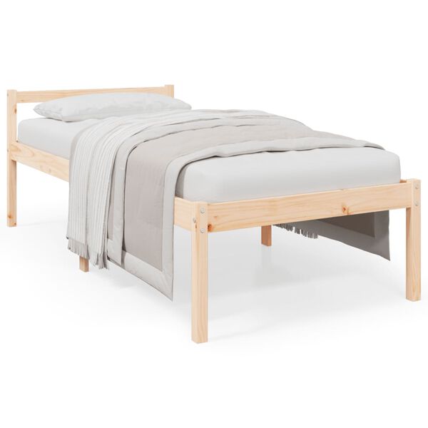 vidaXL Cama para idosos 100x200 cm pinho maci&ccedil;o
