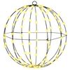 vidaXL Bola com 192 LEDs 2 pcs Branco quente 43,5 cm Metal